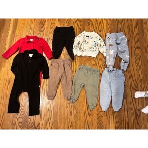 Little Sleepies Play Bundle of 8pcs 12-18m Joggers Sweatshirts Rompers Mixed Lot